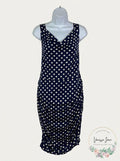 Star Vixen Womens Rouched Neckline Stretch Ity Bodycon Dress, Size Small by Vanessa Jane