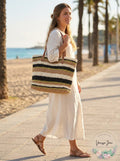I.N.C. Beach Summer Vacation Tropical Straw Tote by Vanessa Jane