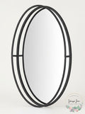 StyleWell Medium Oval Black Metal Classic Accent Mirror With Deep-Set Frame (30 by Vanessa Jane