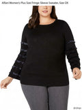 Alfani Women's Plus Size Fringe-Sleeve Sweater, Size OX by Vanessa Jane