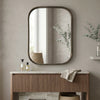 Home Decorators Collection Medium Rectangle Dark Bronze Modern Mirror With Deep-