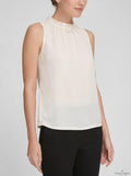 Dkny Women's Ruffle-Collar Sleeveless Blouse, Size Large by Vanessa Jane