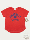 NHL Montreal Canadiens Adult Women Touch S Base Reversible Tee by Vanessa Jane