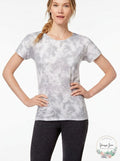 Ideology Tie-Dyed Cutout-Back T-Shirt, Grey, Size Large by Vanessa Jane