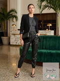 Good American Faux Leather Cargo Jogger Pants, Size 15 by Vanessa Jane