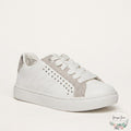 Steve Madden Big Girls JBianca White Fashion Sneaker, Size 1 by Vanessa Jane