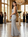 City Studios Juniors Glitter Lace Bow-Back Maxi Dress, Size 13 by Vanessa Jane