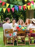 Rainbow Paper Pennant Banner, 4.5M of Paper Bunting by Vanessa Jane