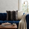 Madison Park Zuri Faux Fur Throw Pillows for Couch Bed, 20x20, Chocolate by Vanessa Jane