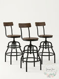 Home Decorators Collection Hamrick Industrial Adjustable Height Bar Stool, Black by Vanessa Jane