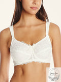 Amoena Women's Marie Cut and Sewn Wire-Free Bra, Off White, 34D by Vanessa Jane