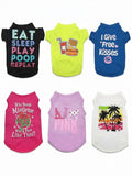 Hylyun Printed Puppy Shirt 6 Packs – Soft Breathable Pet T-Shirt, Size Xs by Vanessa Jane