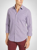 Tasso Elba Men Shirt Salerno Dobby Weave Plaid Button Down, Size Medium by Vanessa Jane