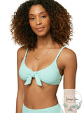 Oneill Womens Aqua Stretch Removable Cups Lined Tie Textured Saltwater Top, Xs by Vanessa Jane