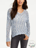 Freshman Juniors Pointelle V-Neck Sweater, Size XL by Vanessa Jane