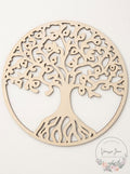Simurg Round Tree of Life Wooden Wall Art Wall Hanging Decor Art Home Decoration by Vanessa Jane