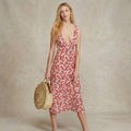Free People Womens Ohh La La V-Neck Sleeveless MIDI Dress, Size 12 by Vanessa Jane