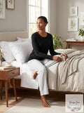 Charter Club Women's Sleep Top Black, Size Medium by Vanessa Jane