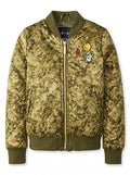 Limited Too Girls Too Bomber W/Patches & Quilted Sleeves, Size 5/6 by Vanessa Jane