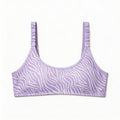 California Waves Juniors Smocked-Strap Bikini Top, Lilac, Size Small by Vanessa Jane