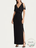 Lauren Ralph Lauren Cold-Shoulder Jersey Gown, Size 8 by Vanessa Jane