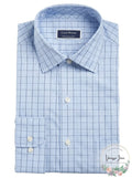 Club Room Mens Classic Fit Windowpane Dress Shirt, Blue 17 1/2 by Vanessa Jane
