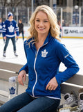 NHL Toronto Maple Leafs Womens Hockey Light Weight Full Zip Jacket, Size Medium by Vanessa Jane
