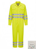 Bulwark Mens Hi-vis Deluxe Coverall with Reflective Trim, Size Large by Vanessa Jane