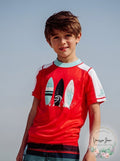 Laguna Little Boys Summer Stripe Swim Shirt, Size 7 by Vanessa Jane