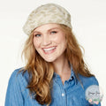 I.N.C. Metallic Animal-Print Knit Beret by Vanessa Jane