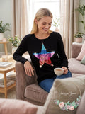 INC Sequin Star Sweater, Size M by Vanessa Jane