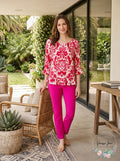 INC Womens Ladder Stitch Printed Blouse, Size Small by Vanessa Jane