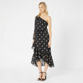 Lauren Ralph Lauren Womens Roshawna B/W Polka Dot Party Midi Dress Size 10 by Vanessa Jane