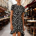 Michael Kors Petal Crepe Ruffle Dress, Size Small by Vanessa Jane