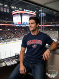 NHL Columbus Blue Jackets Mens Cotton Tee, X-Large, Navy by Vanessa Jane