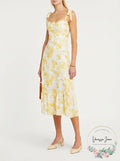 Aqua Toile De Jouy Sleeveless Floral MIDI Dress, Size XL by Vanessa Jane