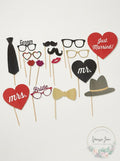 Studio His and Hers Wedding Photo Booth Props 16 props by Vanessa Jane