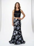 Sequin Hearts Juniors 2-Pc. Satin and Floral-Print Gown Size 11 by Vanessa Jane