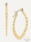 Charter Club Gold-Tone Medium Twisted Hoop Earrings by Vanessa Jane