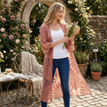 Rebellion Again Mauve Long Lace Kimono Duster by Vanessa Jane