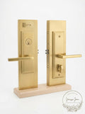 Emtek Mormont Single Cylinder Entry Set Replacement Sideplates, LH/Satin Brass by Vanessa Jane