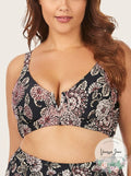 Raisins Curve Trendy Wild Romance Printed Byron V-Wire Bikini-16W by Vanessa Jane
