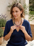 I.n.c. Gold-Tone Multicolor Crystal Velvet-Woven Statement Necklace, 18 + 3 by Vanessa Jane