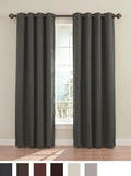 Ellery Eclipse Fresno Blackout Window Curtain Panel Black, 52X95 by Vanessa Jane