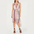 BCX Womens Striped Surplice Maxi Dress, Large by Vanessa Jane