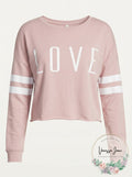 Material Girl Active Juniors Love Graphic Sweatshirt,Size Small/Pink by Vanessa Jane