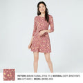 Be Bop Womens Floral Print Jewel Neck Casual Dress,Size Large by Vanessa Jane