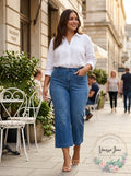 Seven7 Jeans Trendy Plus Size Patch-Pocket Bootcut Jeans by Vanessa Jane