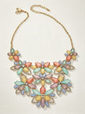 I.n.c. Gold-Tone Crystal & Stone Flower Statement Necklace by Vanessa Jane