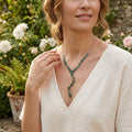 Inc Silver-Tone Stone Lariat Necklace by Vanessa Jane